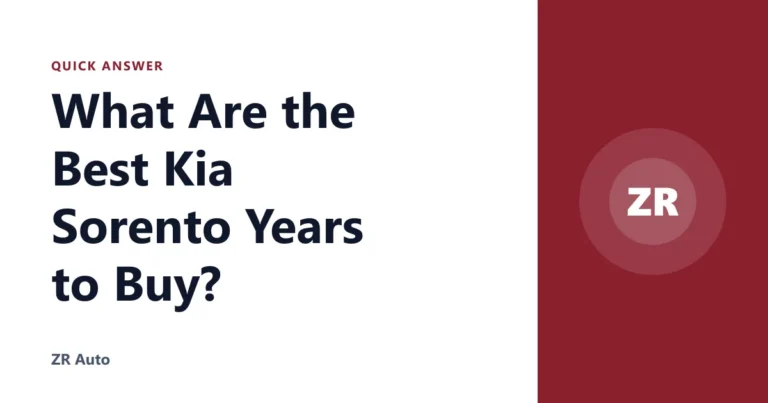 What Are the Best Kia Sorento Years to Buy?