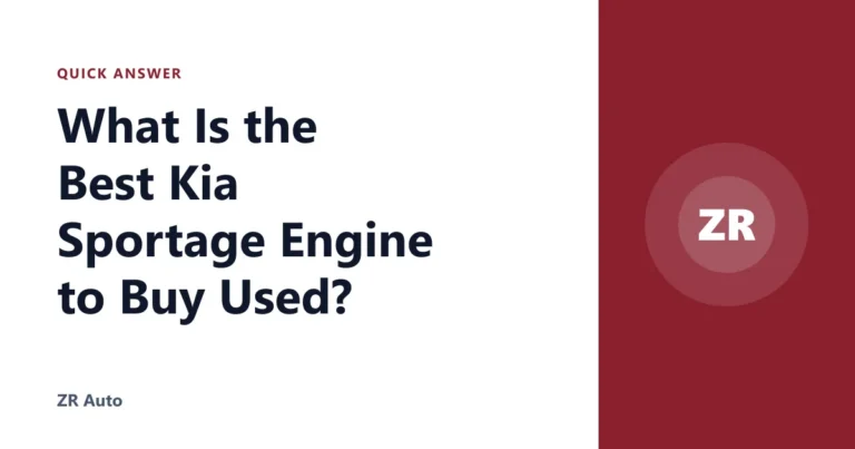 What Is the Best Kia Sportage Engine to Buy Used?