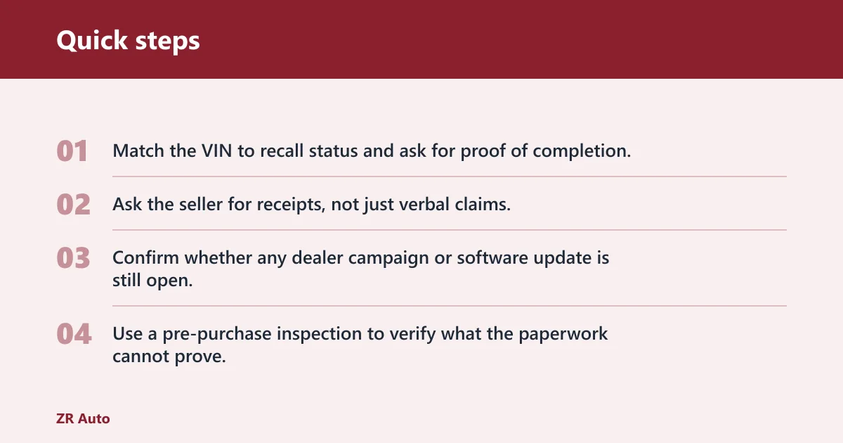 Quick steps: What should you check before buying?