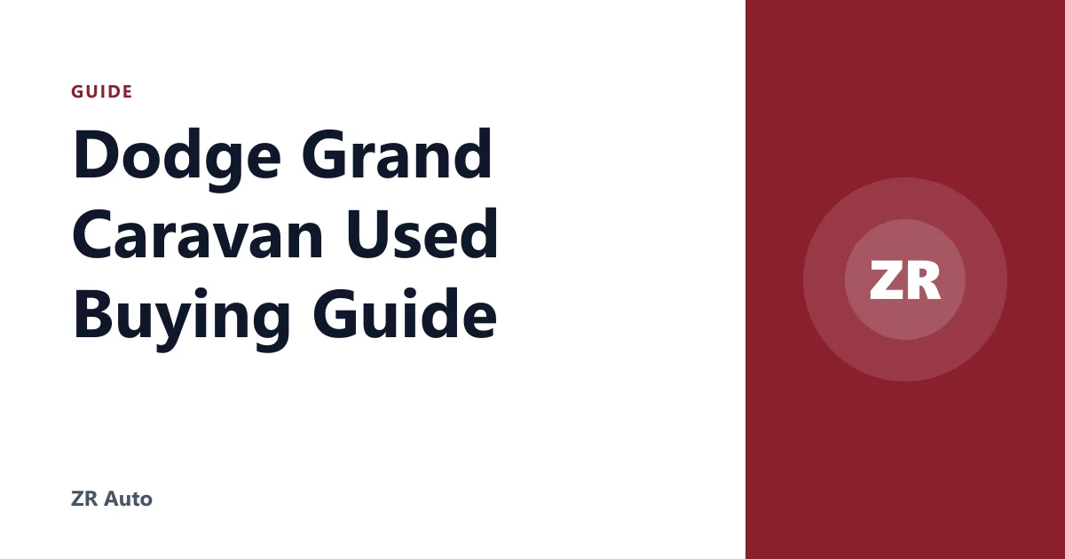 Dodge Grand Caravan Used Buying Guide