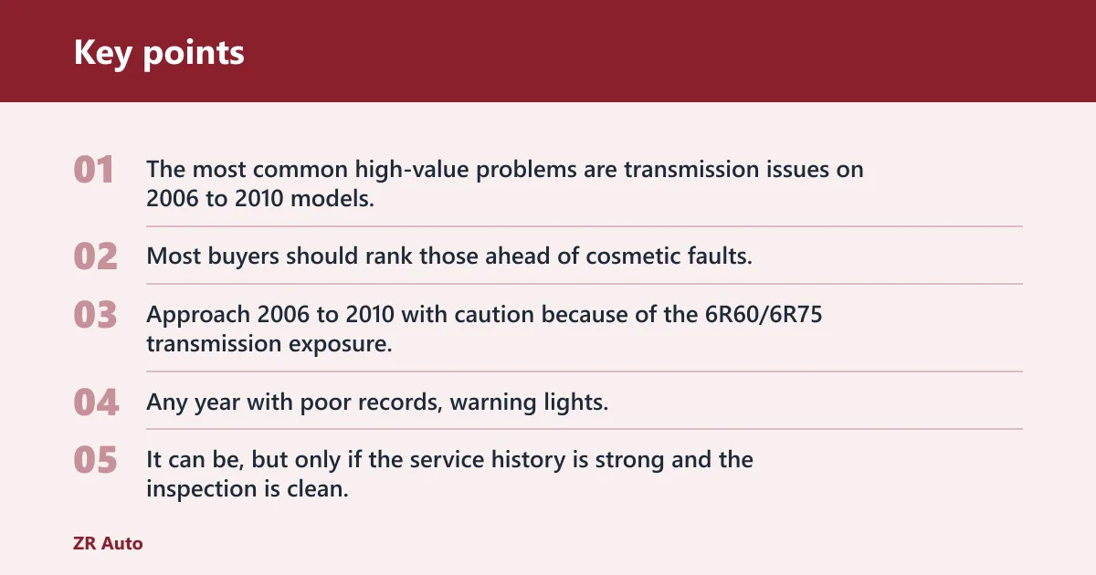 Key points: What questions should I ask the seller about an Explorer's maintenance history?