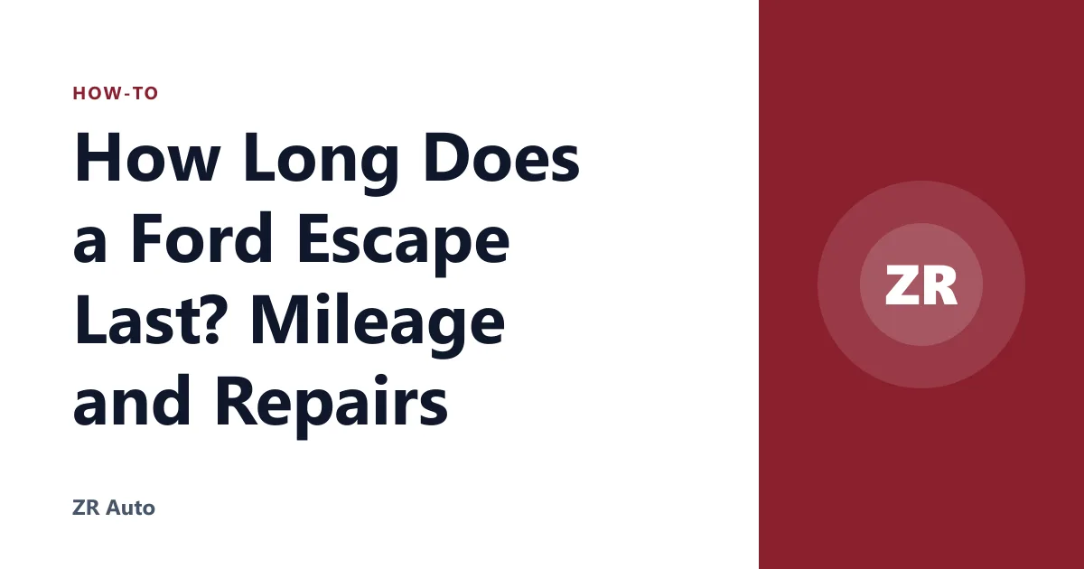 How Long Does a Ford Escape Last? Mileage and Repairs