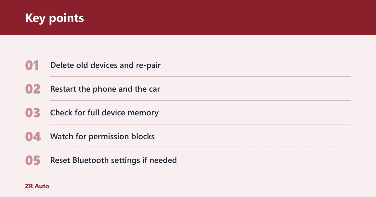 Key points: Why won’t my VW Jetta show up on my phone's Bluetooth list?