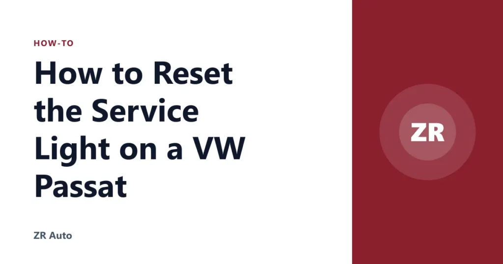 How to Reset the Service Light on a VW Passat