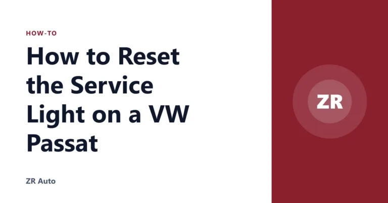 How to Reset the Service Light on a VW Passat