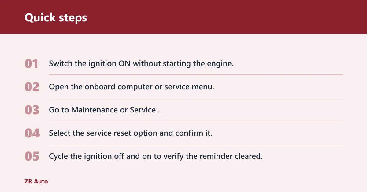 Quick steps: How do you reset a B7 Passat?
