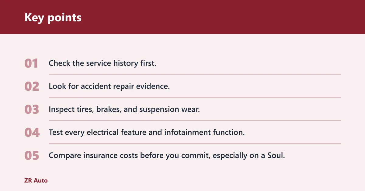 Key points: What should you inspect on a used example?
