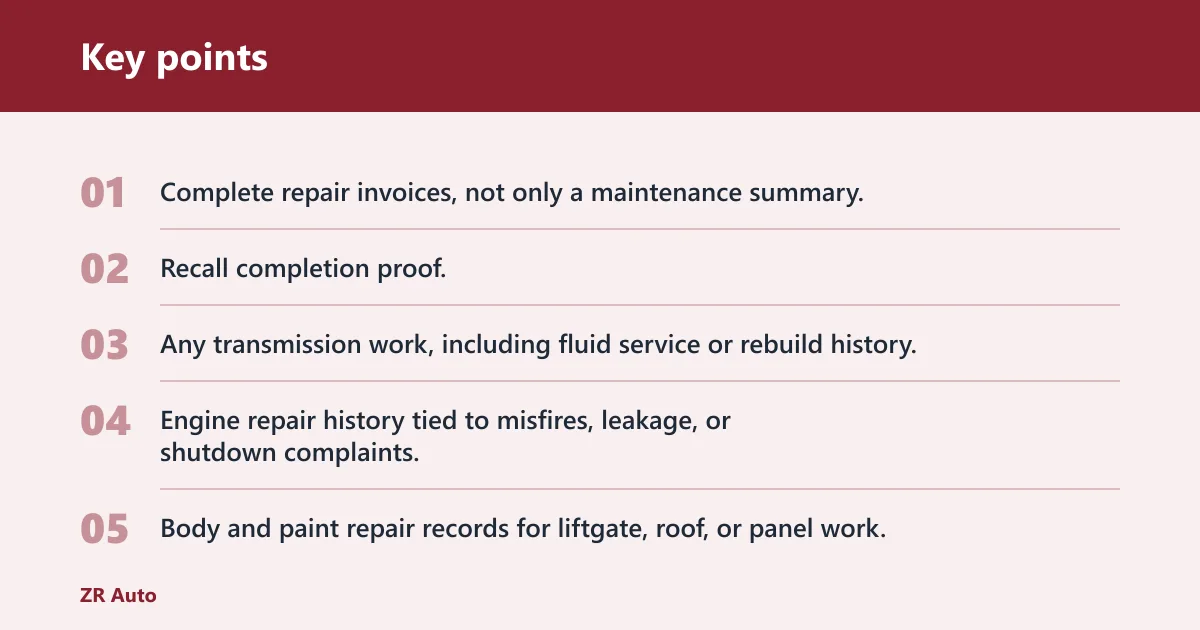 Key points: Aviator inspection and service checklist