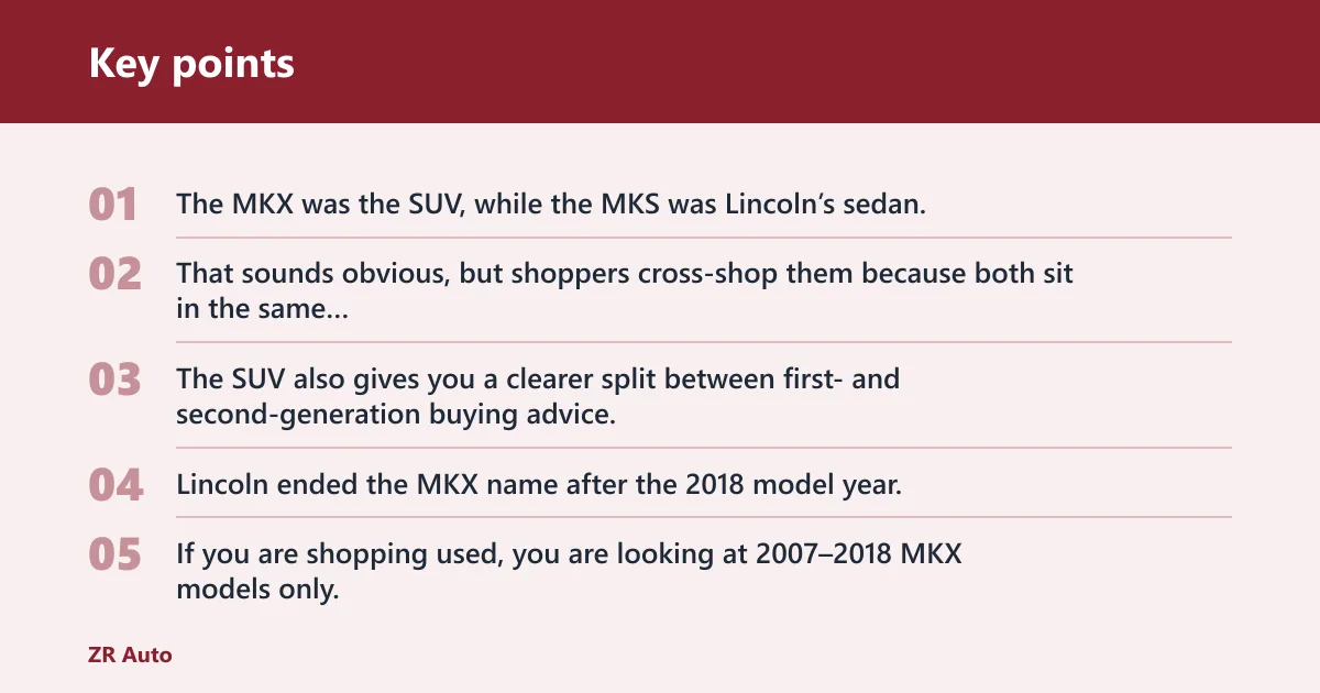 Key points: What is the Lincoln MKX?