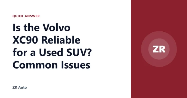 Is the Volvo XC90 Reliable for a Used SUV? Common Issues