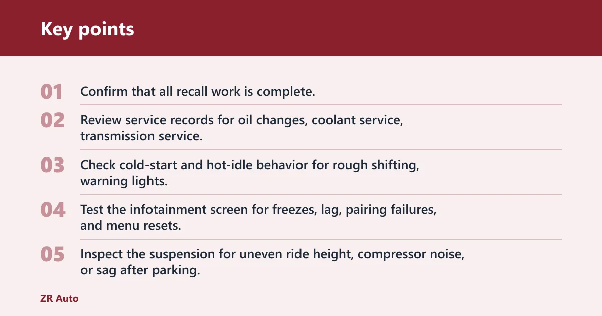 Key points: XC90 failure points inspection guide