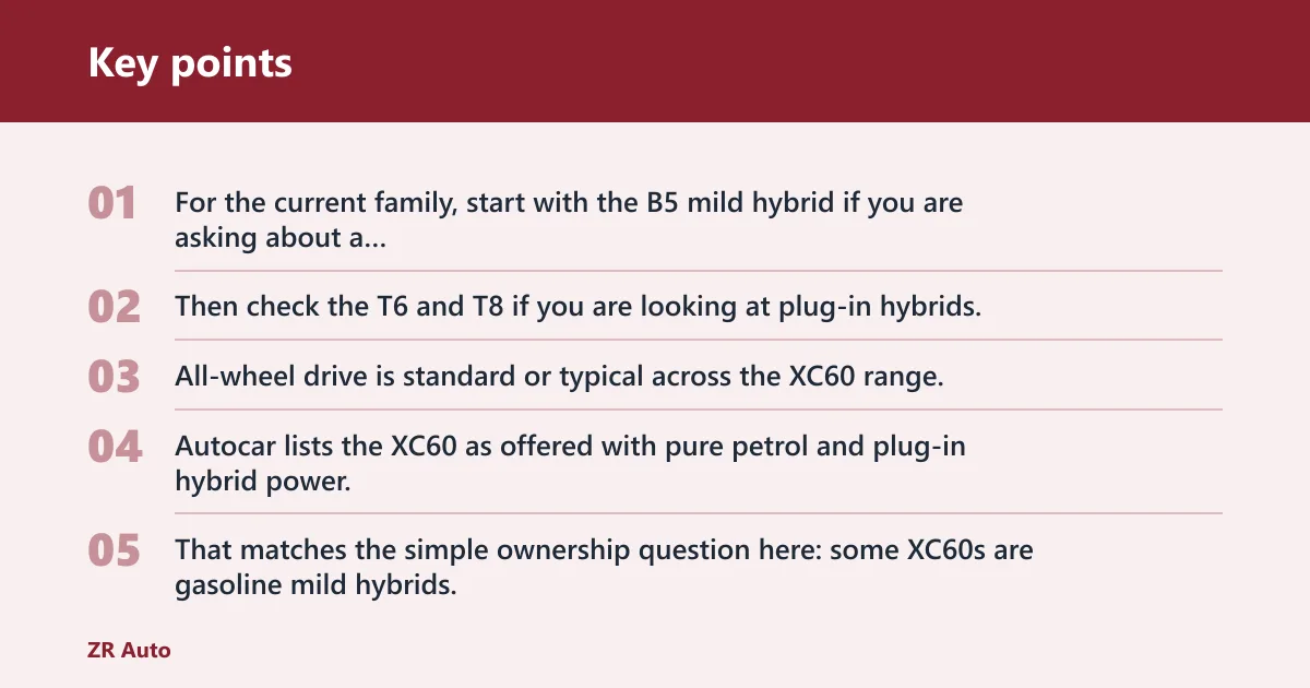 Key points: What changes by model year?