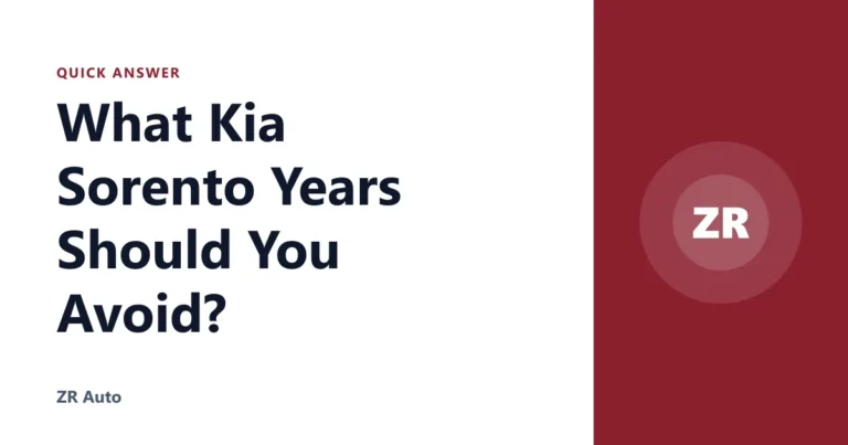 What Kia Sorento Years Should You Avoid?