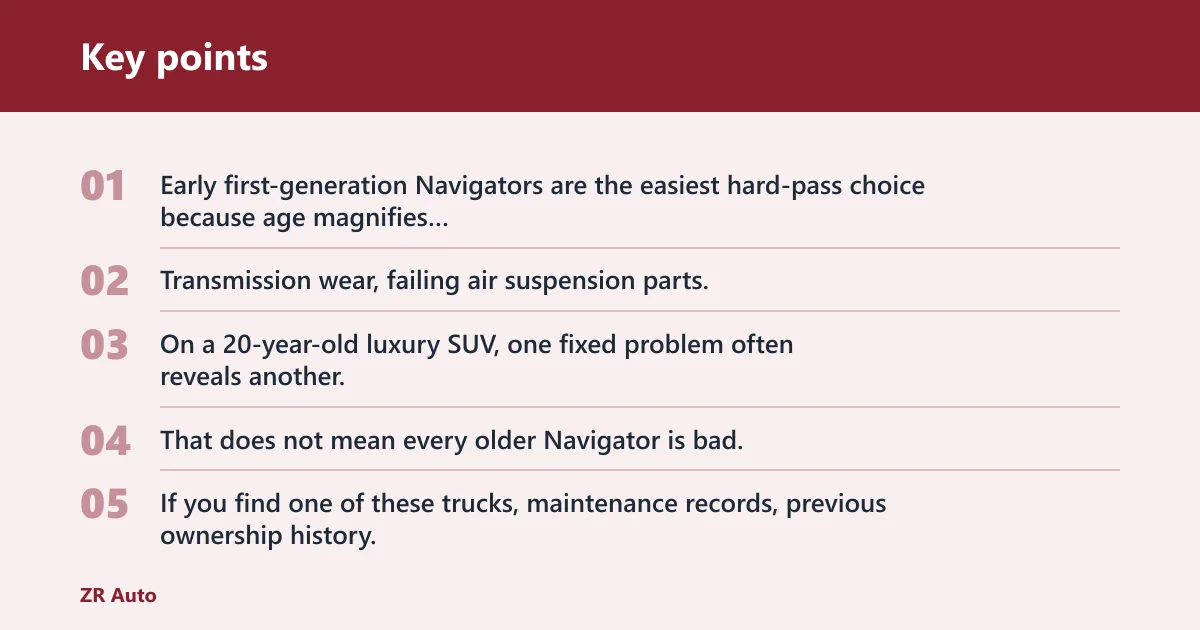Key points: Which Lincoln Navigator years should you avoid?