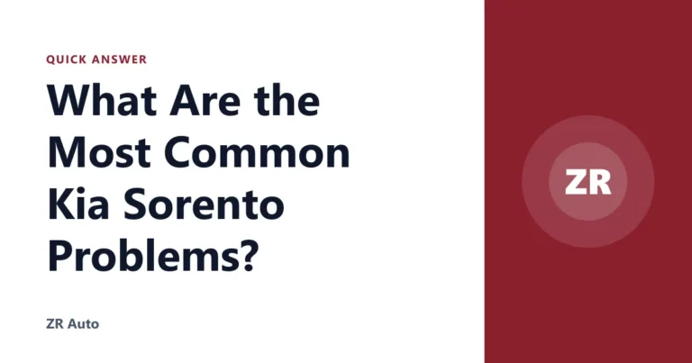 What Are the Most Common Kia Sorento Problems?