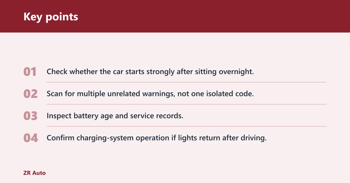 Key points: Can a weak 12V battery cause XC90 warnings?