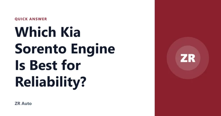 Which Kia Sorento Engine Is Best for Reliability?