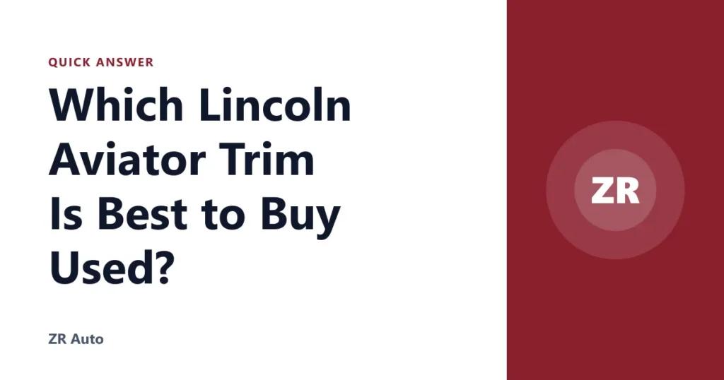 Which Lincoln Aviator Trim Is Best to Buy Used?
