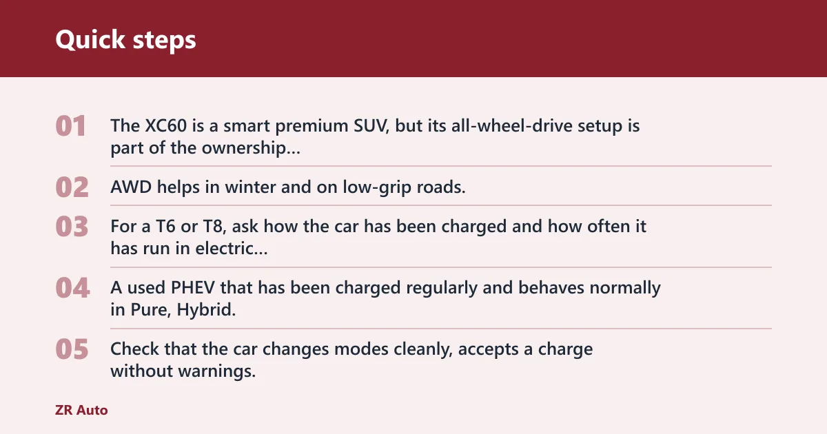 Quick steps: What should you check before buying a used Volvo XC60?