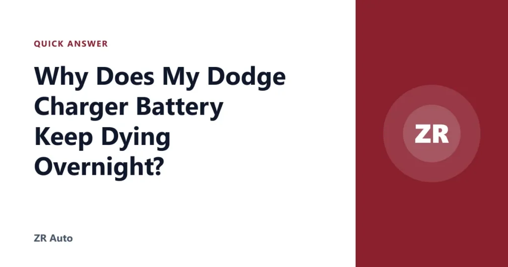 Why Does My Dodge Charger Battery Keep Dying Overnight?