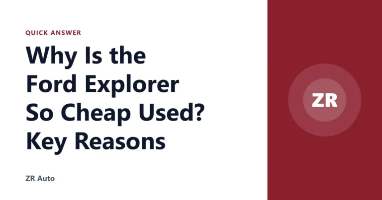 Why Is the Ford Explorer So Cheap Used? Key Reasons