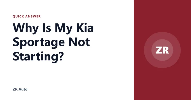 Why Is My Kia Sportage Not Starting?