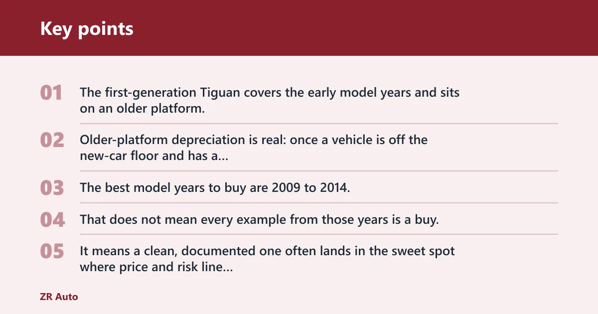 Key points: What changes between first-gen and second-gen Tiguans?